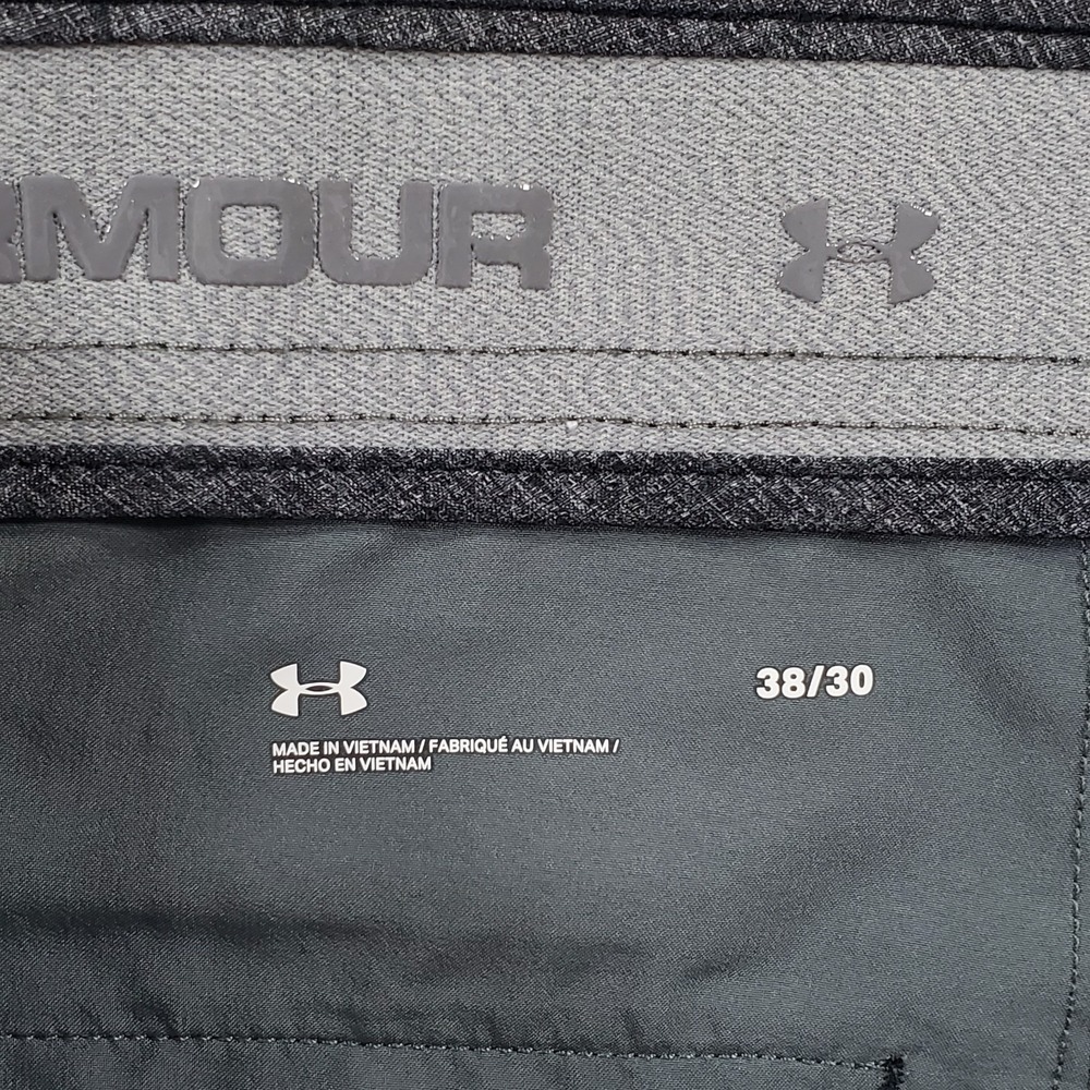 Under Armour Mens 38x30 Golf Dress Pants Gray Performance Stretch Flat Front - Picture 3 of 11